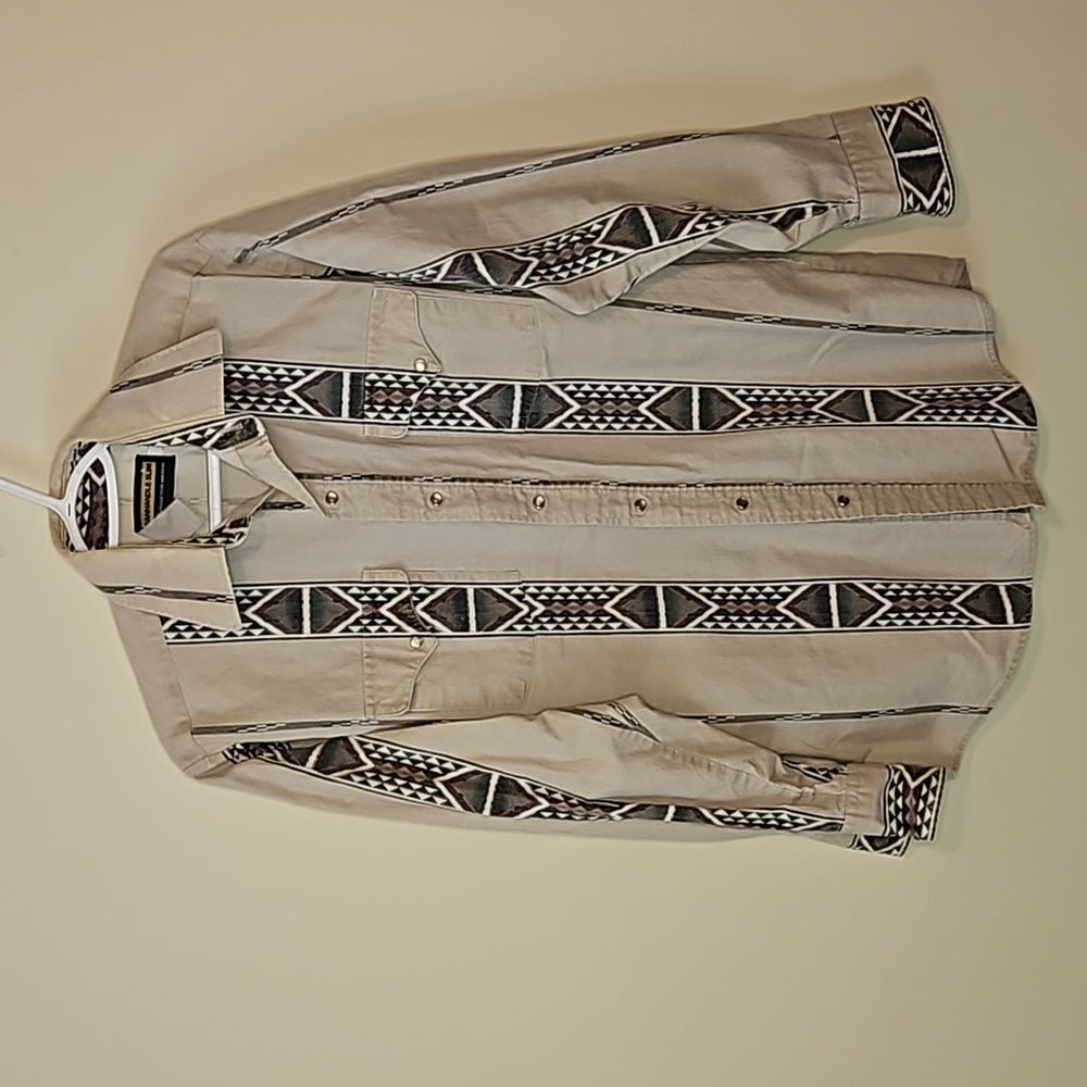 Vintage Panhandle Slim Patterned Button Down Shirt - image 1